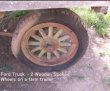 Ford Truck Model A 2 Wooden Spoked Wheels on a farm trailer 20090602